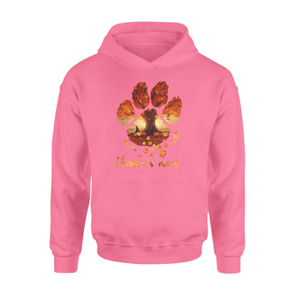 Custom dog's name dog paws mom autumn halloween personalized gift - Standard Hoodie