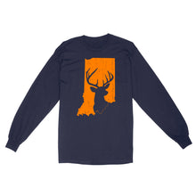 Load image into Gallery viewer, Bucks of Indiana deer hunting hunter orange, Indiana hunting, deer hunting shirt D03 NQS2920 Standard Long Sleeve