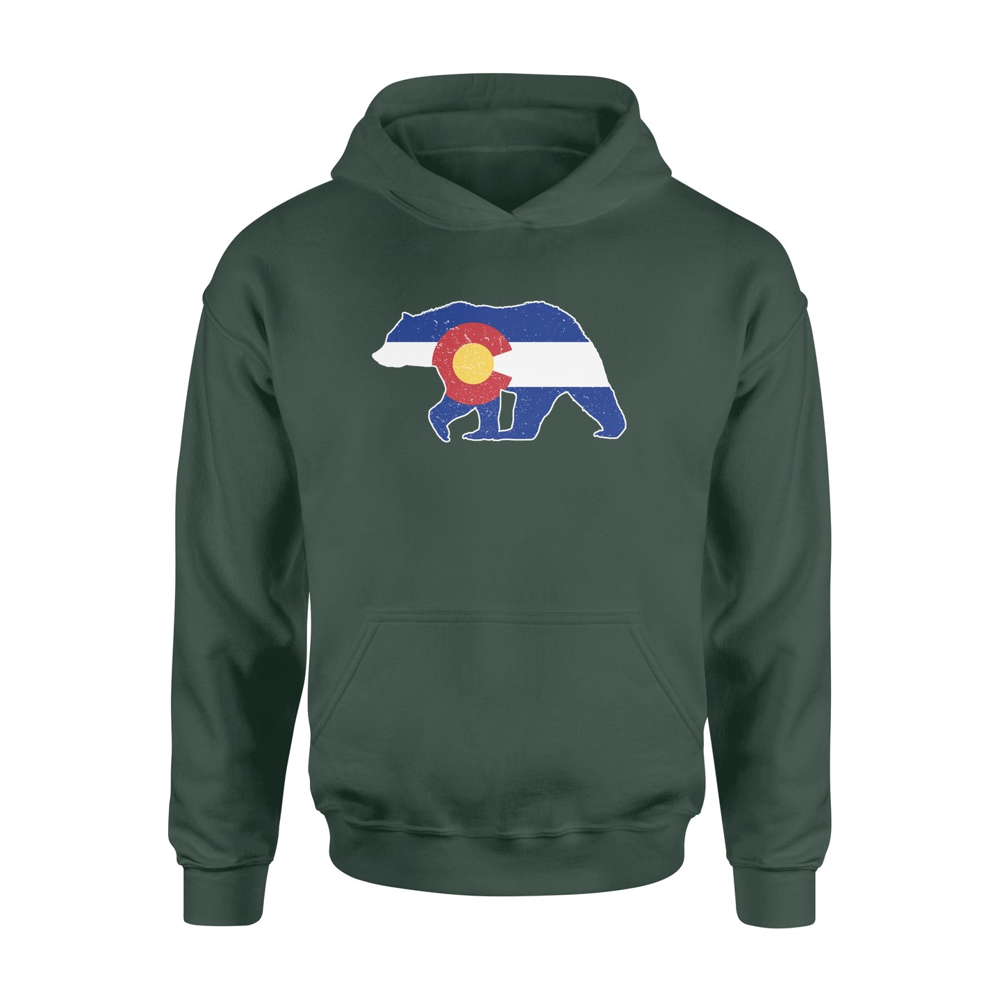 Colorado bear hunting Hoodie, CO State Flag Bear Hunter - NQSD233
