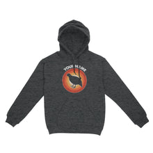 Load image into Gallery viewer, Quail Retro Vintage Sunset Custom Name Shirt, Quail Hunting Shirt, Gift for Quail Lover, Bird Lover Standard Hoodie FSD2350D08