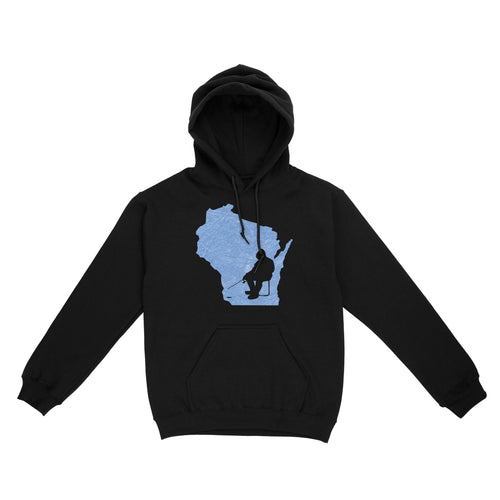 Wisconsin Ice Fishing Shirts, Winter Fishing Wisconsin State Love Fishing Hoodie - FSD2920 D06