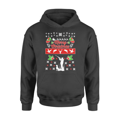 Merry Christmas Hunting standard Hoodie Hunting dog - Christmas gift ideas for hunter FSD585