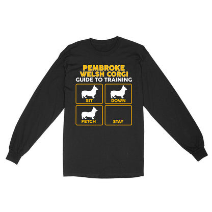 Pembroke Welsh Corgi Standard Long Sleeve | Funny Guide to Training dog - FSD2409D08