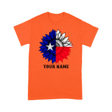 Load image into Gallery viewer, Texas flag sunflower customized name patriot Texas state flag D03 NQS2495 - T-shirt
