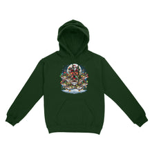 Load image into Gallery viewer, Hoodie - Nine Bass fish as Santa's Reindeer
