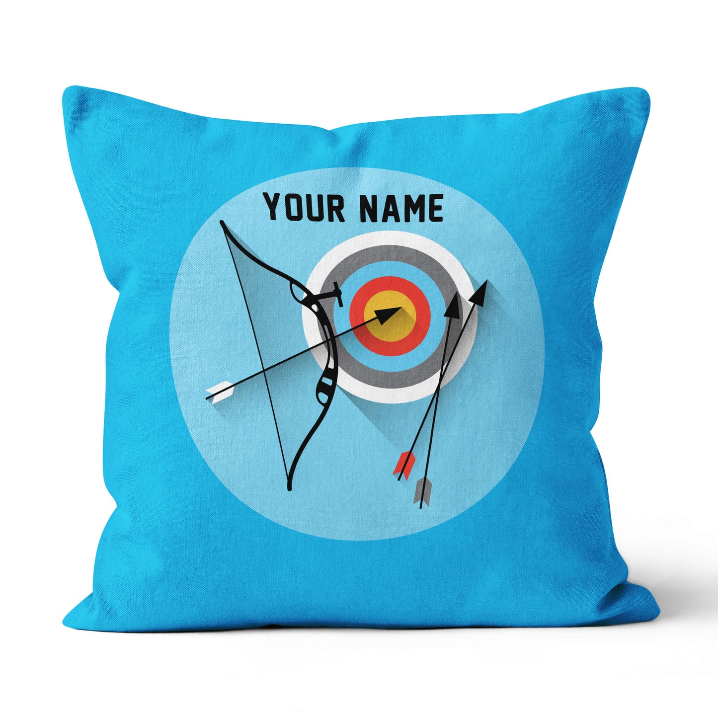 Personalized Archery Set Blue Pillow, Best Throw Pillows Archery Gifts TDM0763
