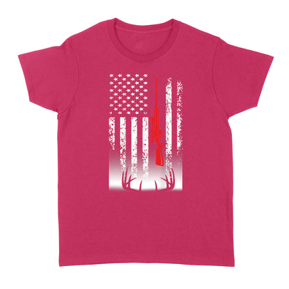 Deer hunting Women's T-shirt USA flag Shirts for Deer hunter - FSD869