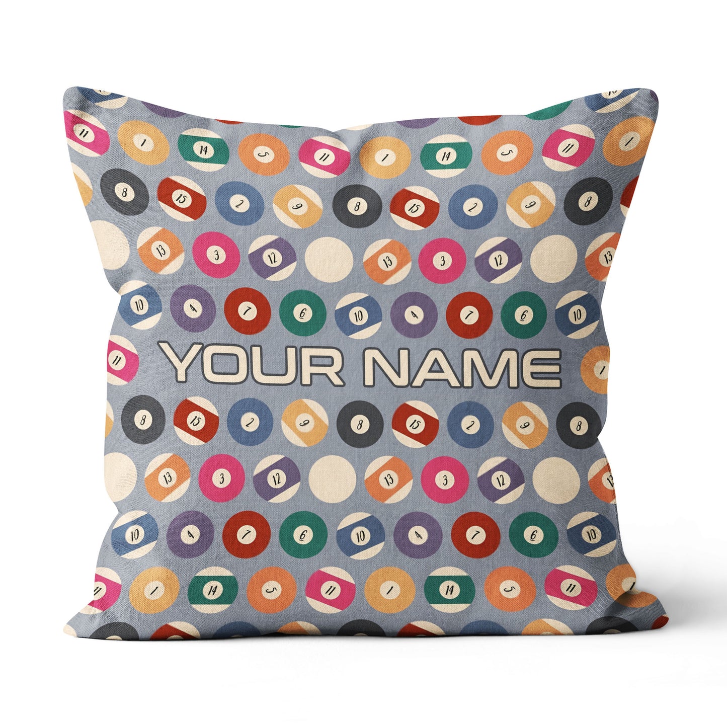 Personalized Billiard Balls Pillow Custom Throw Pillow Top Billiard Gift VHM0884
