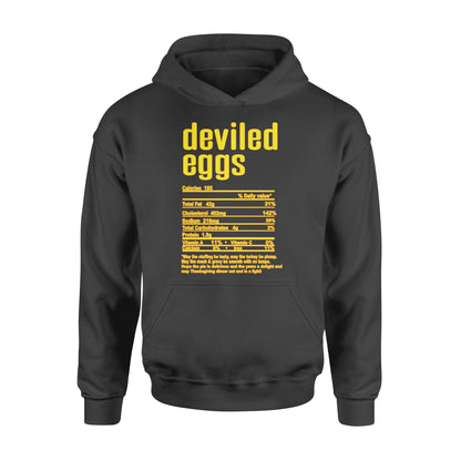 Deviled eggs nutritional facts happy thanksgiving funny shirts - Standard Hoodie