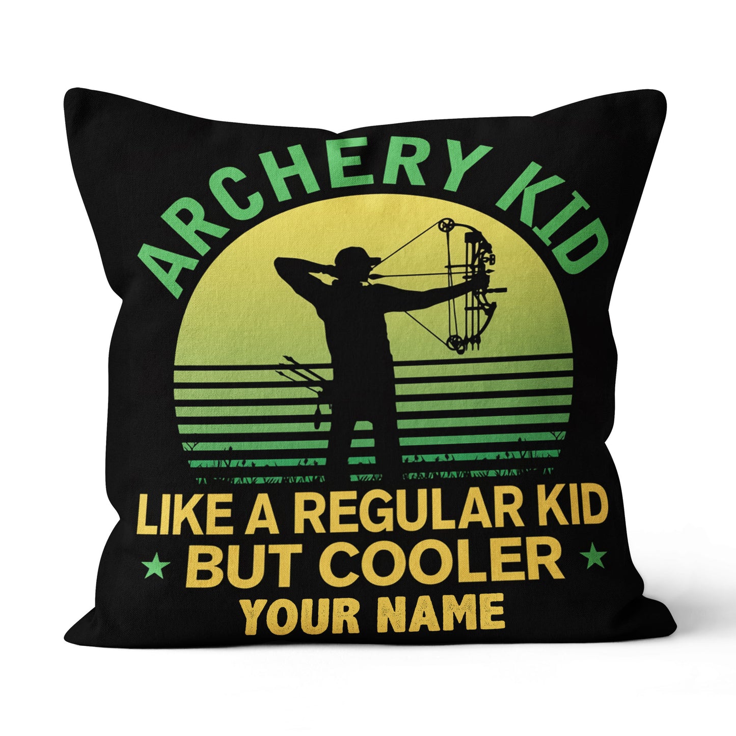 Custom Funny Archery Kid Retro Vintage Pillow, Funniest Pillows Gifts TDM0786