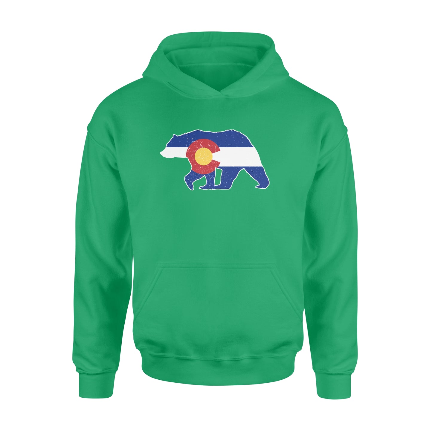 Colorado bear hunting Hoodie, CO State Flag Bear Hunter - NQSD233