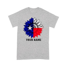 Load image into Gallery viewer, Texas flag sunflower customized name patriot Texas state flag D03 NQS2495 - T-shirt