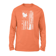 Load image into Gallery viewer, Hunting Shirt with American Flag, Shotgun Hunting Shirt, Turkey Hunting Shirt, Gifts for Hunters D05 NQS1338 - Standard Long Sleeve