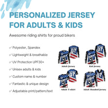 Load image into Gallery viewer, American Adult kid BMX jersey Custom UPF30+ USA Cycling bike shirt Off-road extreme sportswear| SLC22